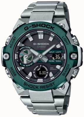 Casio G-shock g-steel carbonio nucleo guardia bluetooth acciaio inossidabile orologio con lunetta verde GST-B400CD-1A3ER