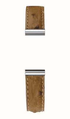 Herbelin Cinturino per orologio intercambiabile Antarès - pelle marrone struzzo / acciaio inox - solo cinturino BRAC.17048.100/A