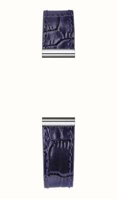 Herbelin Cinturino per orologio intercambiabile Antarès - pelle blu texture coccodrillo / acciaio inox - solo cinturino BRAC.17048.101/A