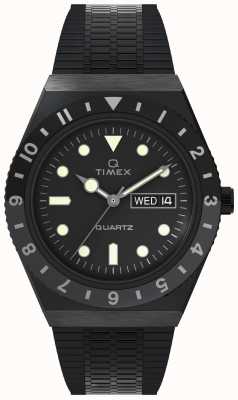 Timex Q diver ispirato cassa nera quadrante nero cinturino nero TW2U61600