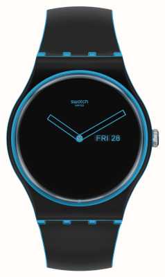 Swatch Orologio linea minimal blu nero e blu SO29S701
