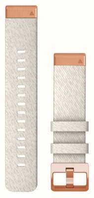 Garmin Cinturino Quickfit da 20 mm solo in nylon mélange color crema con rose go 010-13102-09