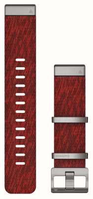 Garmin Solo cinturino Quickfit marq 22mm, cinturino in nylon con trama jacquard solo rosso 010-12738-22