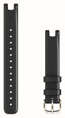 Garmin Solo cinturino Lily (14 mm), pelle italiana nera con hardware color crema 010-13068-A1