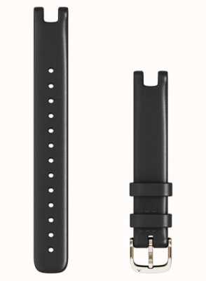 Garmin Solo cinturino Lily (14 mm), pelle italiana nera con hardware color crema (grande) 010-13068-A5