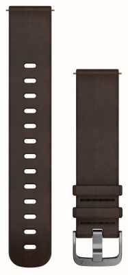 Garmin Cinturino a sgancio rapido (20 mm) in pelle marrone scuro / hardware argento - solo cinturino 010-12691-01