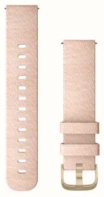 Garmin Cinturino a sgancio rapido (20 mm) in nylon intrecciato rosa cipria / hardware oro chiaro - solo cinturino 010-12924-12