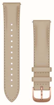 Garmin Cinturino a sgancio rapido (20mm) pelle sabbia chiara / hardware pvd oro rosa 18 carati - solo cinturino 010-12924-21
