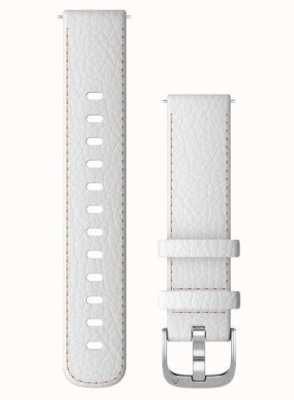 Garmin Solo cinturino a sgancio rapido (18 mm), pelle bianca con hardware argento 010-12932-09