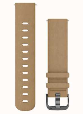 Garmin Solo cinturino a sgancio rapido (20 mm), pelle scamosciata marrone chiaro con hardware ardesia 010-12691-04
