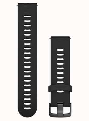 Garmin Cinturino a sgancio rapido (20 mm) hardware in silicone nero / ardesia - solo cinturino 010-11251-1G