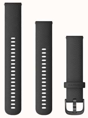 Garmin Cinturino a sgancio rapido (20 mm) hardware in silicone nero / ardesia - solo cinturino 010-12932-11