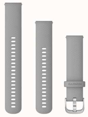 Garmin Cinturino a sgancio rapido (20 mm) in silicone grigio polvere / hardware argento - solo cinturino 010-12924-00