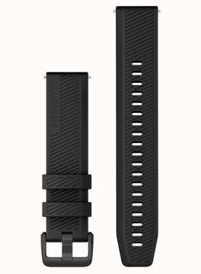 Garmin Cinturino a sgancio rapido (20 mm) in silicone nero / hardware in acciaio inossidabile nero - solo cinturino 010-12926-00