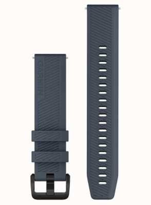 Garmin Cinturino a sgancio rapido (20 mm) in silicone blu granito / hardware in acciaio inossidabile nero - solo cinturino 010-13076-01