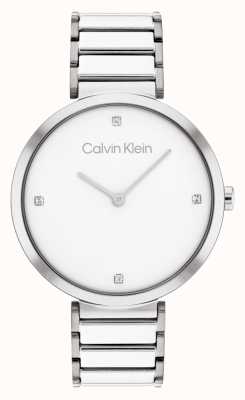 Calvin Klein Orologio minimalista in acciaio inossidabile al quarzo con barra a T 25200137