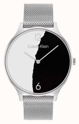Calvin Klein 2h quadrante in carta bicolore | bracciale in maglia di acciaio inossidabile 25200007