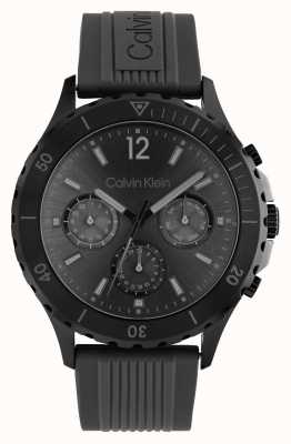 Calvin Klein Orologio cronografo da uomo blackout cinturino in silicone nero 25200118