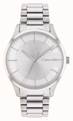 Calvin Klein Quadrante a raggi di sole argento | bracciale in acciaio inossidabile 25200041