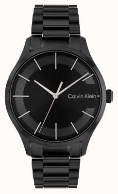 Calvin Klein Quadrante nero | bracciale in acciaio inossidabile nero 25200040