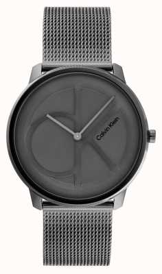 Calvin Klein Quadrante ck grigio scuro | Bracciale in maglia di acciaio grigio scuro 25200030