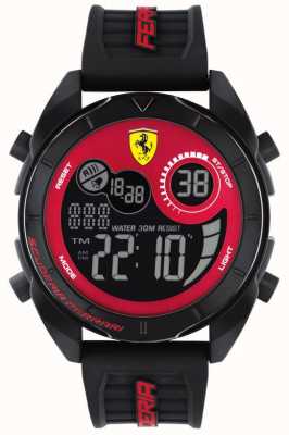 Scuderia Ferrari uomini | forza | quadrante digitale | cinturino in silicone nero 0830877