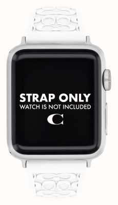Coach Cinturino Apple Watch (38/40/41mm) in silicone bianco 14700050