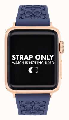 Coach Cinturino Apple Watch (38/40mm) in silicone blu 14700042