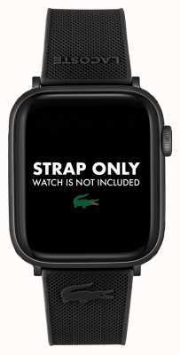 Lacoste Cinturino per Apple Watch (42/44mm) in silicone nero 2050009