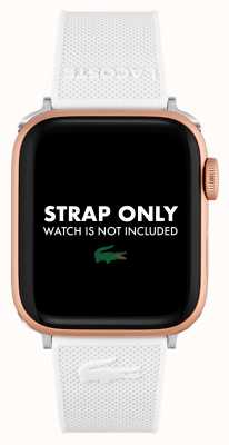 Lacoste Cinturino per Apple Watch (38/40mm) in silicone bianco 2050006