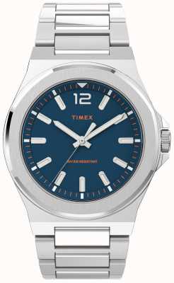 Timex Orologio con cinturino in acciaio inossidabile con quadrante blu Essex ave TW2V02000