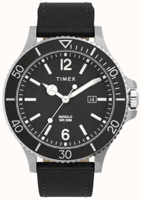 Timex uomini | porto | quadrante nero | cinturino in tessuto nero TW2V27000