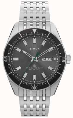 Timex uomini | immersione a Waterbury | quadrante nero automatico | bracciale in acciaio inossidabile TW2V24900