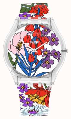 Swatch Orologio classico del paradiso botanico della pelle SS08K110