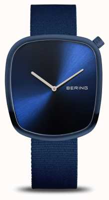 Bering Ciottolo | blu lucido | quadrante blu intenso | cinturino blu riciclato 18040-397