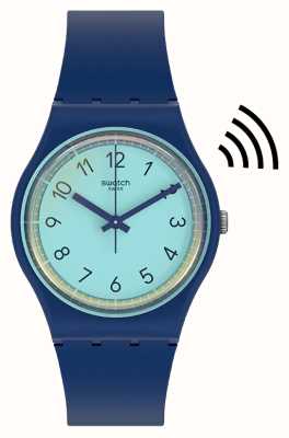 Swatch Cielpay! cinturino unisex in silicone blu SVHN102-5300