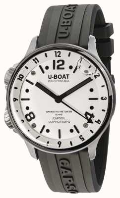 U-Boat Quadrante bianco Capsoil doppiotempo 45 ss 8888/A