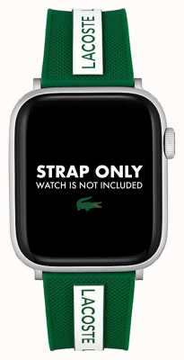 Lacoste Cinturino per Apple Watch in silicone verde e bianco 2050005