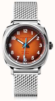 Duckworth Prestex Verimatico | automatico | quadrante arancione | bracciale in maglia di acciaio inossidabile D891-05-ST