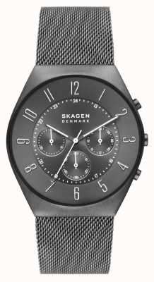 Skagen Orologio cronografo Grenen in maglia di acciaio inossidabile antracite SKW6821