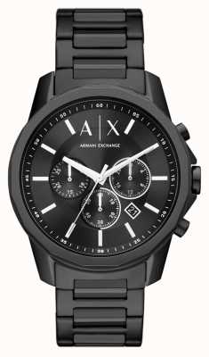 Armani Exchange Quadrante cronografo nero | bracciale in acciaio inossidabile nero AX1722