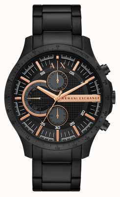 Armani Exchange maschile | quadrante cronografo nero | bracciale in acciaio inossidabile nero AX2429