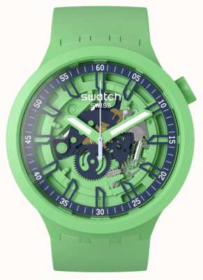 Swatch Orologio verde opaco Big Bold Fresh Spremere SB01G101