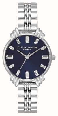 Olivia Burton femminile | bracciale in acciaio inossidabile | quadrante blu OB16DC01