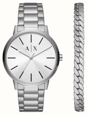 Armani Exchange Set regalo orologio e bracciale in acciaio inossidabile AX7138SET