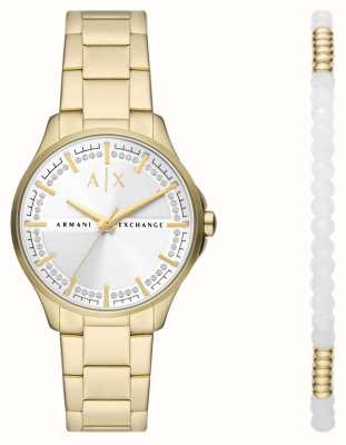 Armani Exchange Set regalo orologio e bracciale placcati oro pvd AX7139SET
