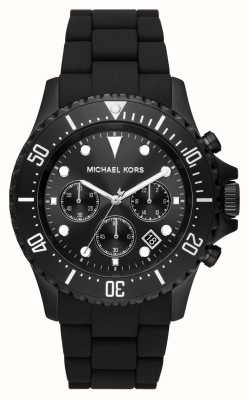 Michael Kors Everest nero quadrante cronografo cinturino in silicone nero MK8980