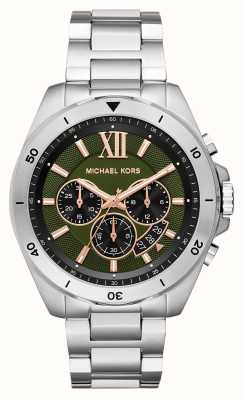 Michael Kors Cinturino in acciaio inossidabile con quadrante cronografo Brecken verde MK8984