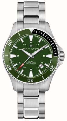 Hamilton Khaki navy scuba automatico verde / acciaio inossidabile H82375161